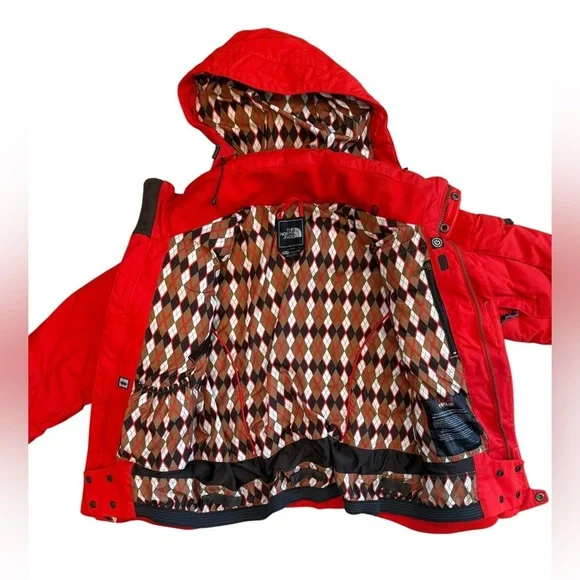 Vintage The North Face Gotham Jacket Women’s XS Red Puffer Argyle Y2K Snow Bunny - Picture 6 of 9